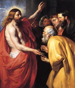 Cristo entregando las llaves a San Pedro de Peter Paul Rubens
